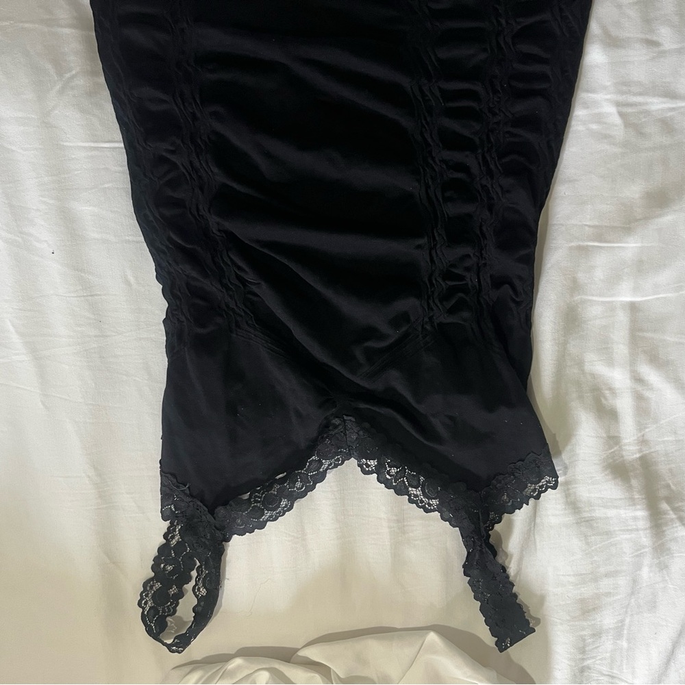 Elegant Black Lace Trim Slip